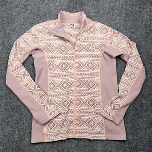 Kari Traa Jacket Womens Large Pink Fleece Full Zip Hiking Ski Outdoor like new